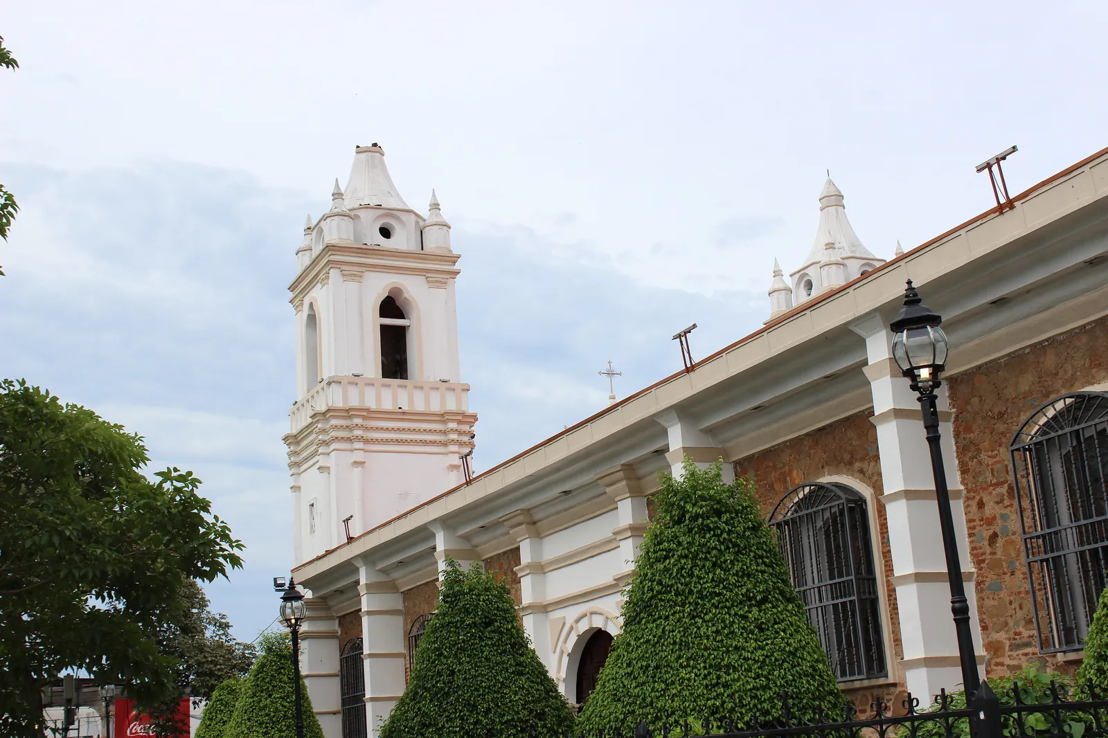 A colonial church tower in Herrera province